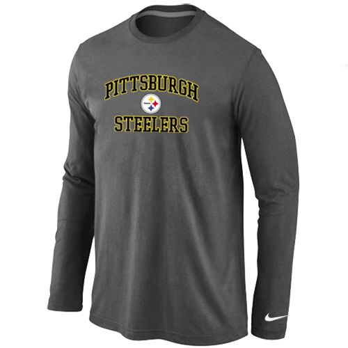 Nike Pittsburgh Steelers Heart & Soul Long Sleeve NFL T-Shirt - Dark Grey